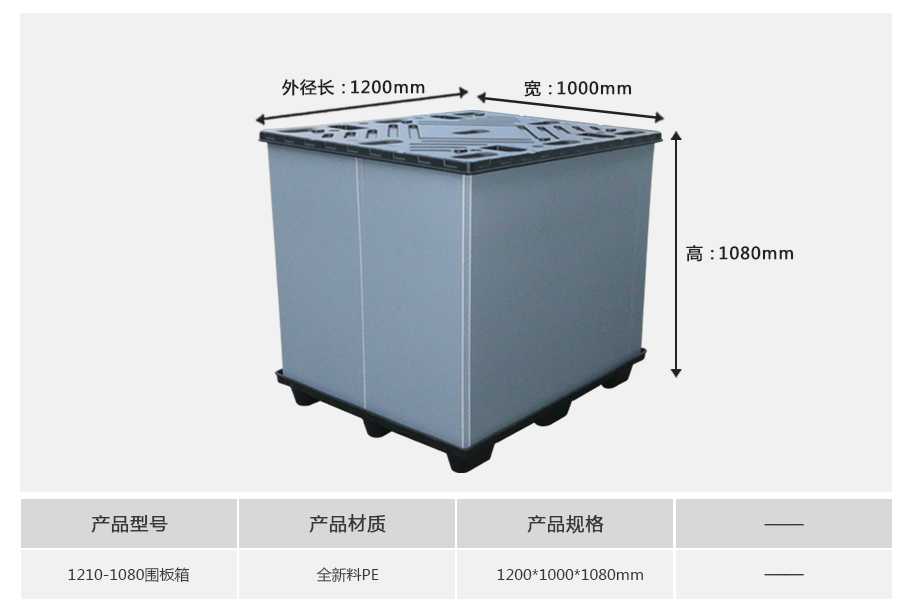 軒盛塑業(yè)1210-1080塑料圍板箱 軒盛塑業(yè)1210-1080塑料圍板箱